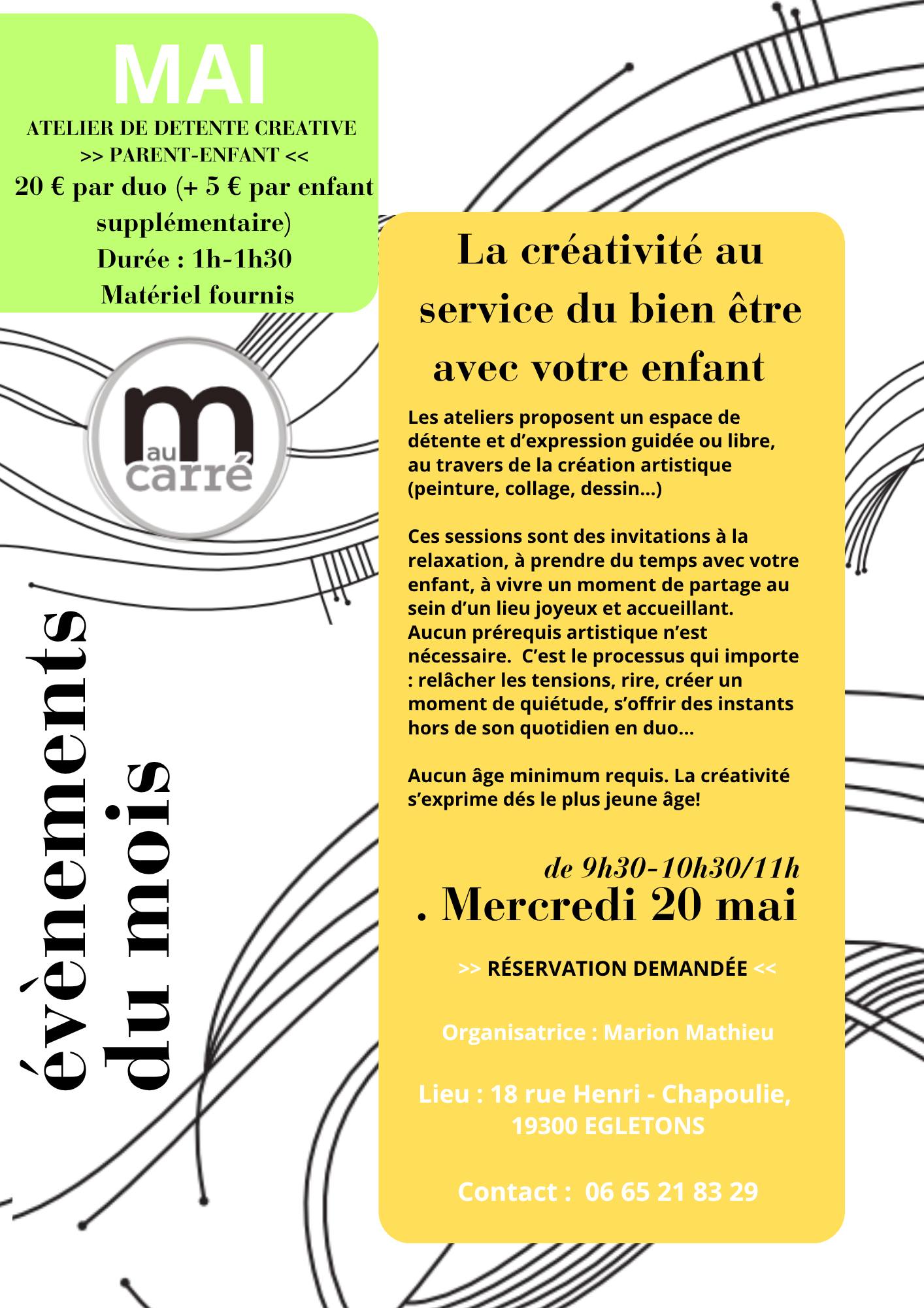 La créativité au service du bien être avec votre enfant