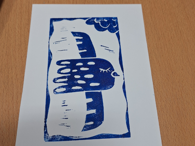 Atelier Linogravure à Terres d'Oiseaux, Braud-et-Saint-Louis - photo 6