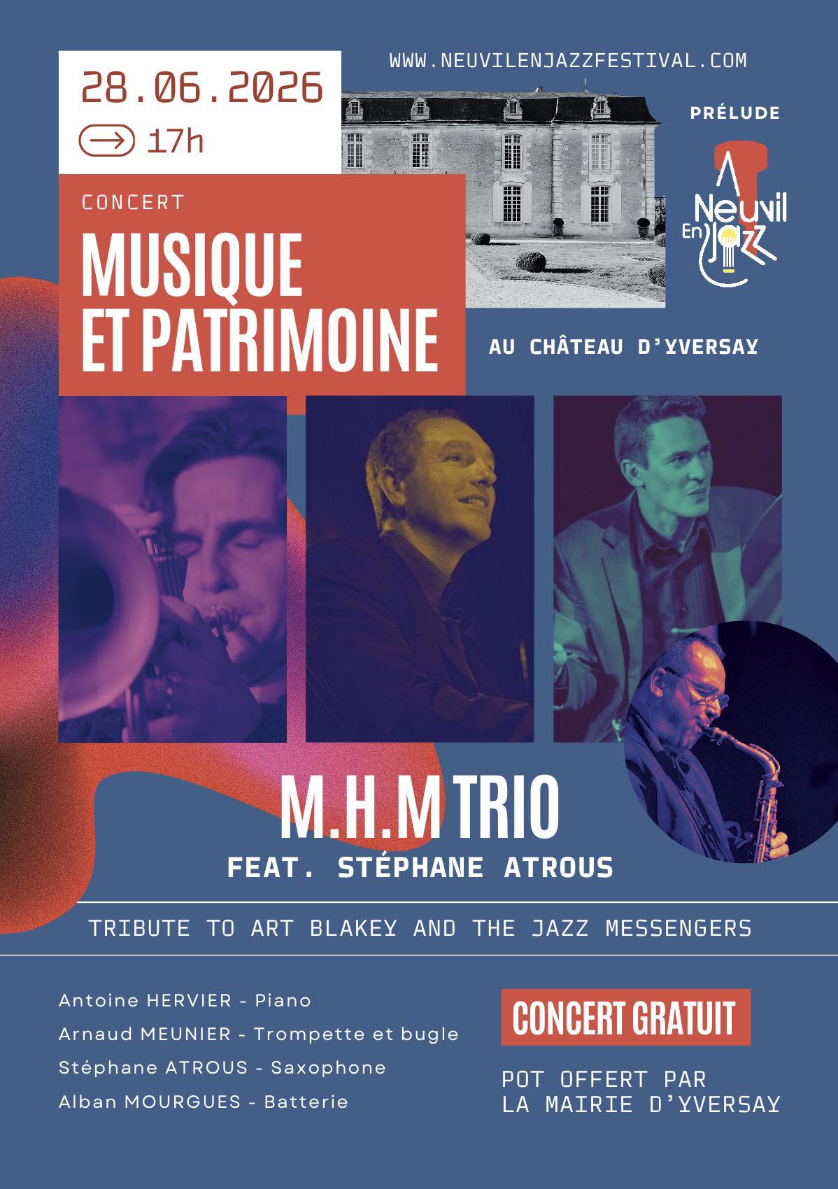Concert M.H.M TRIO feat Stéphane Atrous — visuel événement