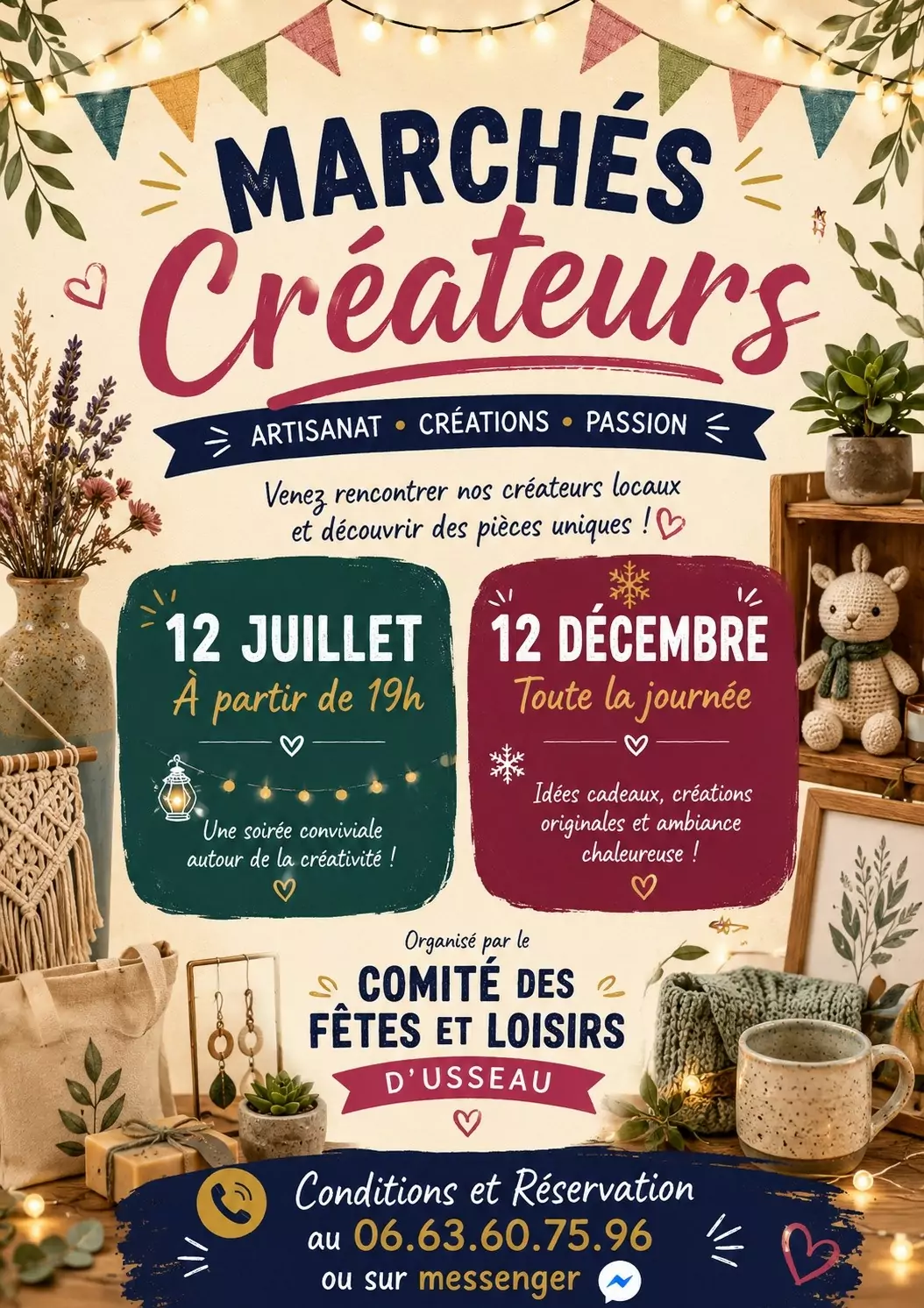 Affiche de Marché créateurs à Val-du-Mignon