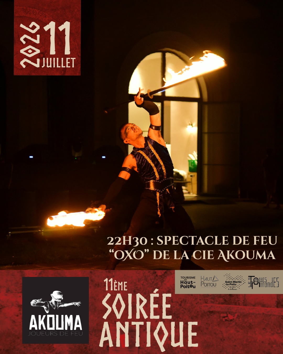 affiche soirée antique spectacle