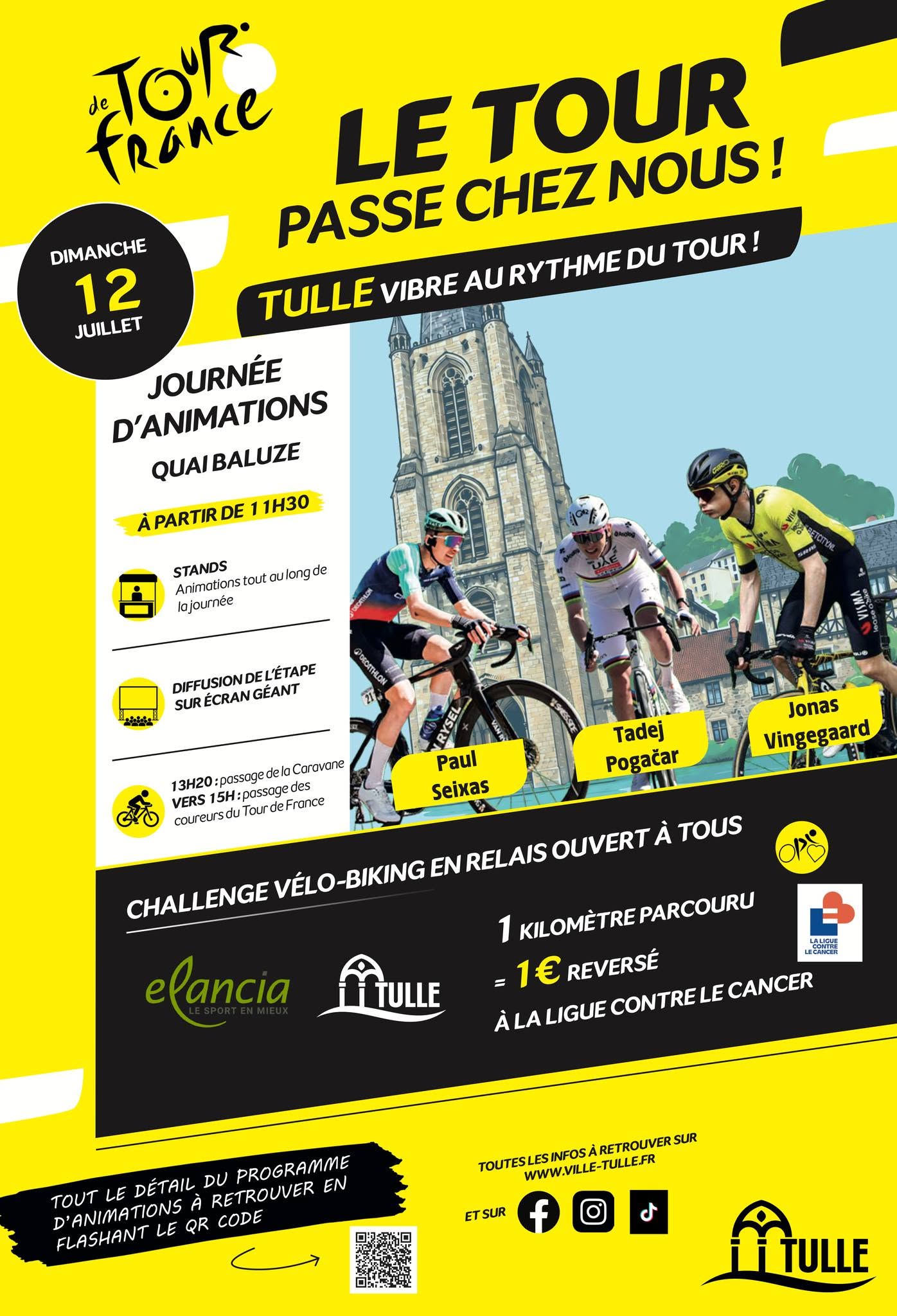 Passage et animations Tour de France à Tulle