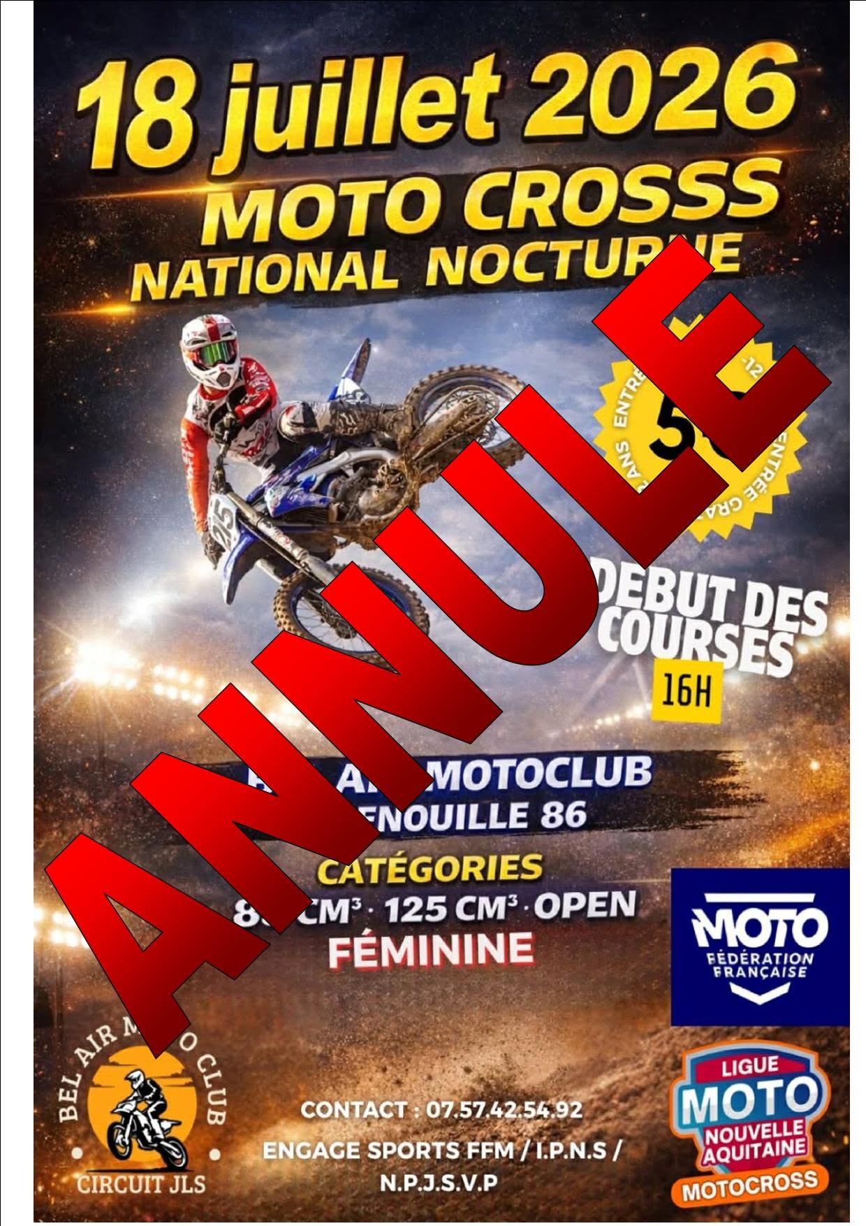 ANNULÉ Motocross nocturne de Bel Air