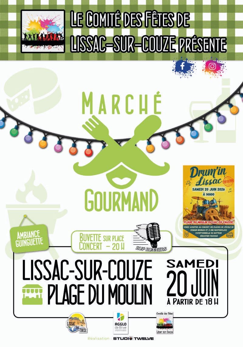 Marché gourmand à Lissac sur Couze