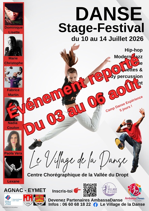 Affiche de l'événement Stage festival de danse