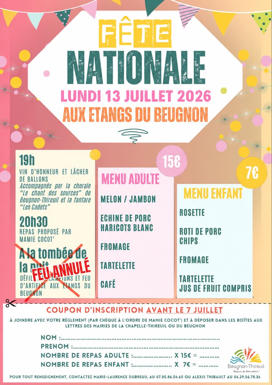 Fête Nationale (feu d'artifice annulé)