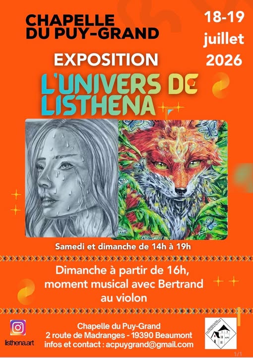 Chapelle du Puy Grand : Exposition L'univers de Listhena