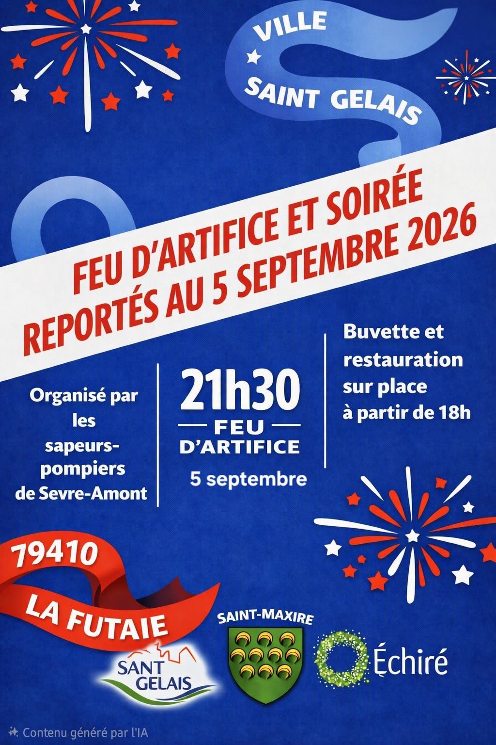 Feu d'artifice et soirée de Saint-Gelais