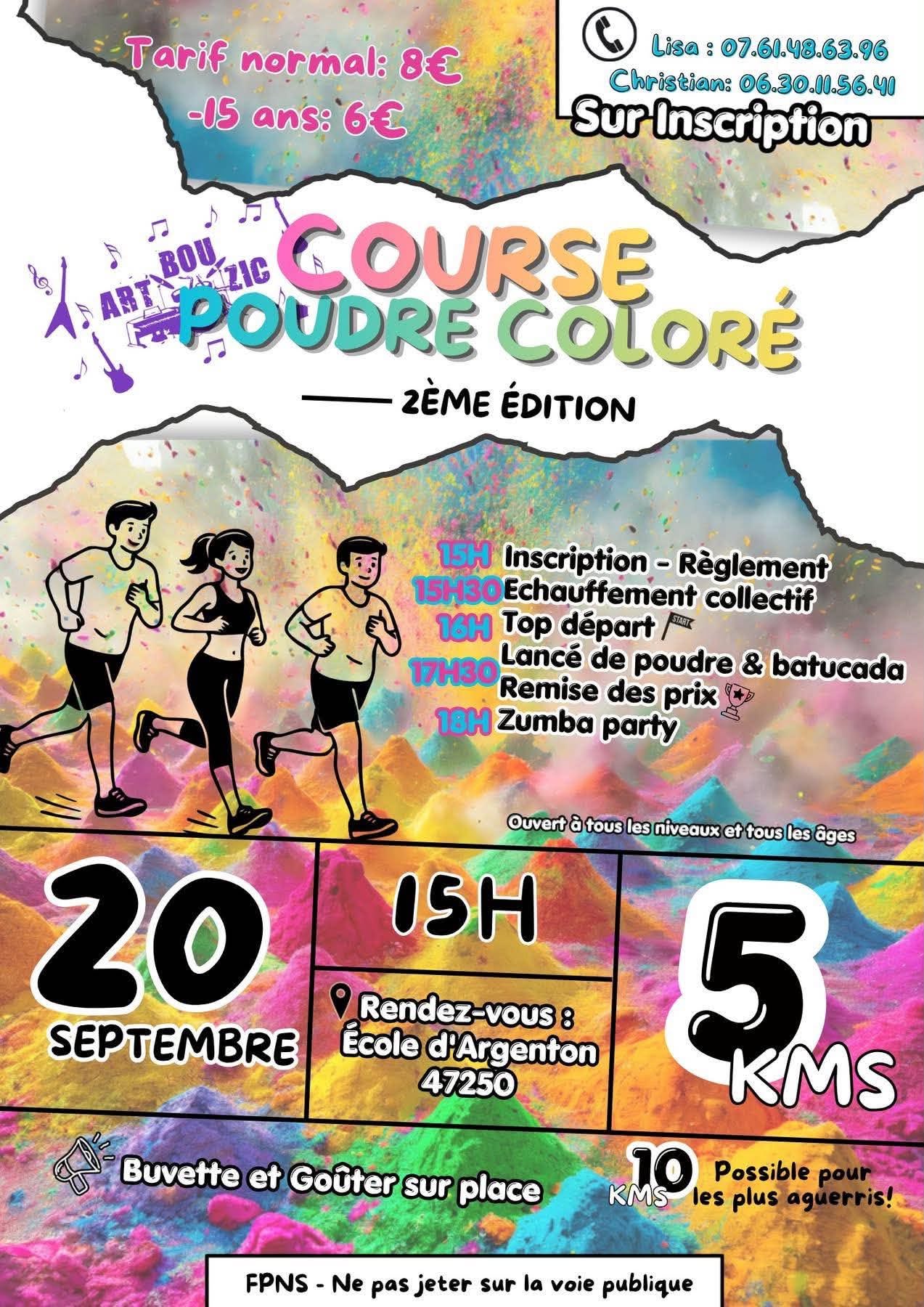 Course poudre colorée 2° édition