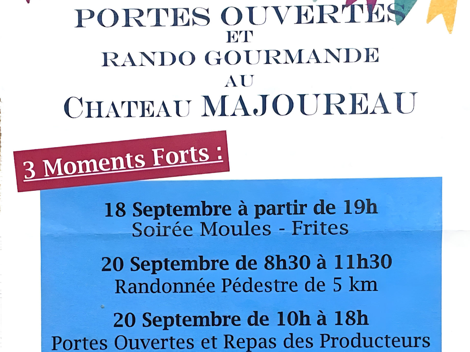 Portes ouvertes et rando gourmande au château Majoureau
