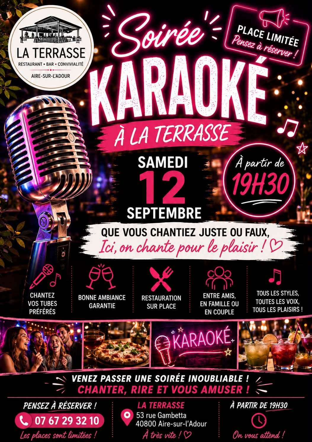 Soirée karaoké à la Terrasse
