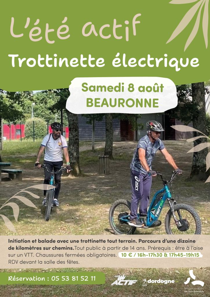 Eté actif : Trottinette électrique tout terrain, Beauronne