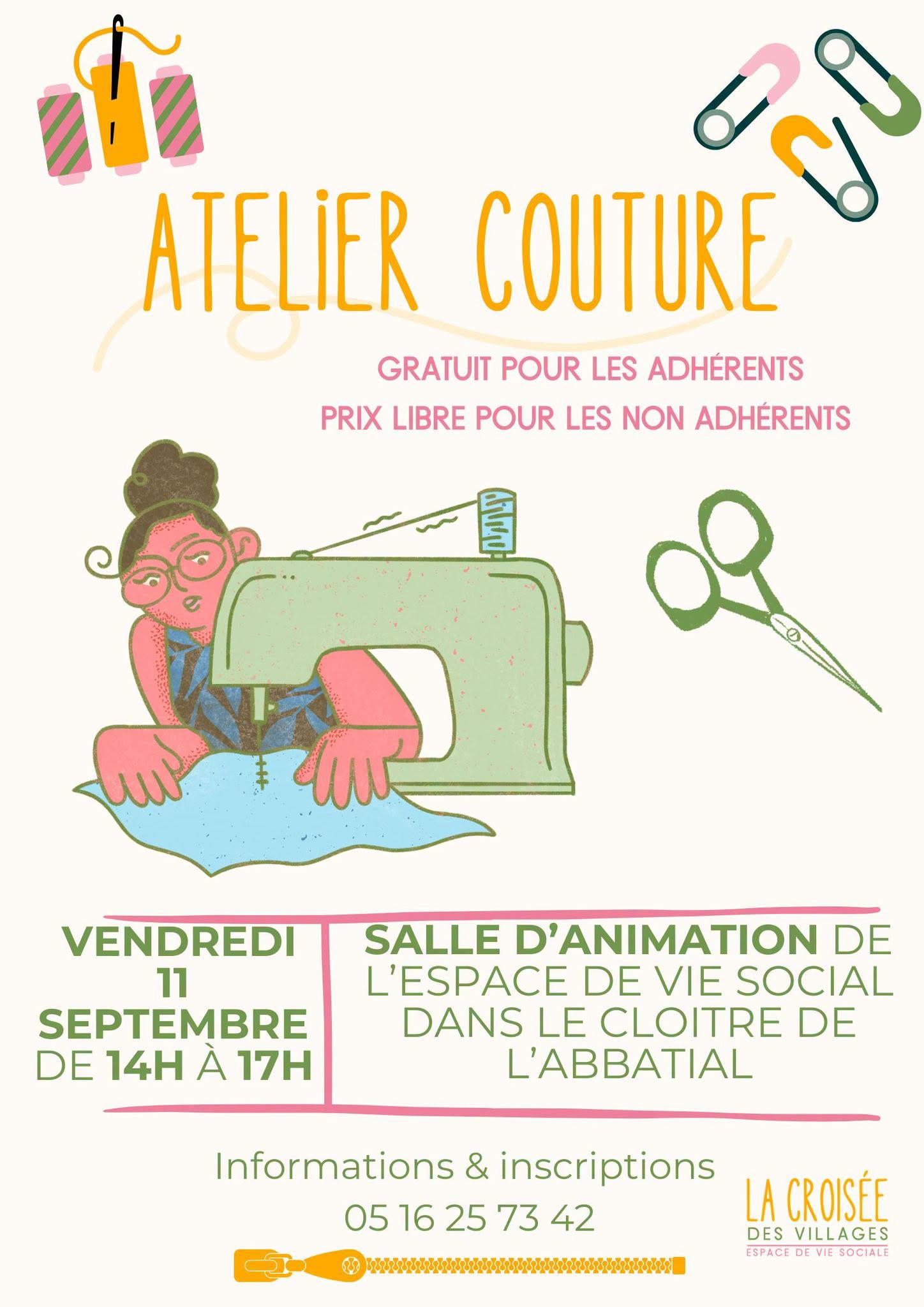 Atelier couture écolo avec La Croisée des Villages