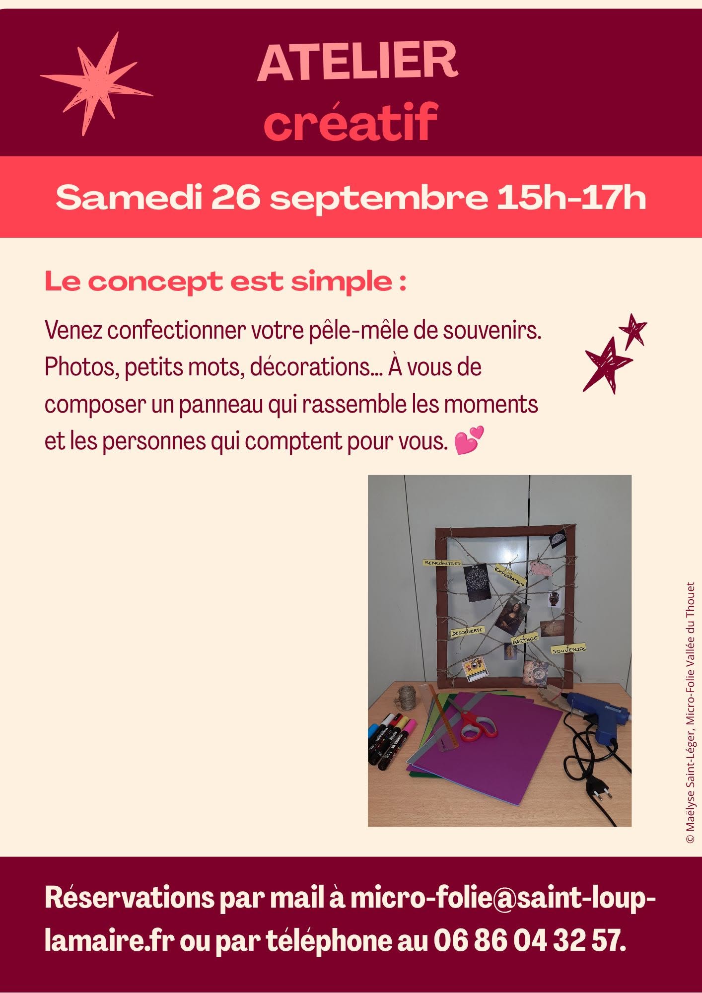 Atelier créatif : pêle-mêle de souvenirs