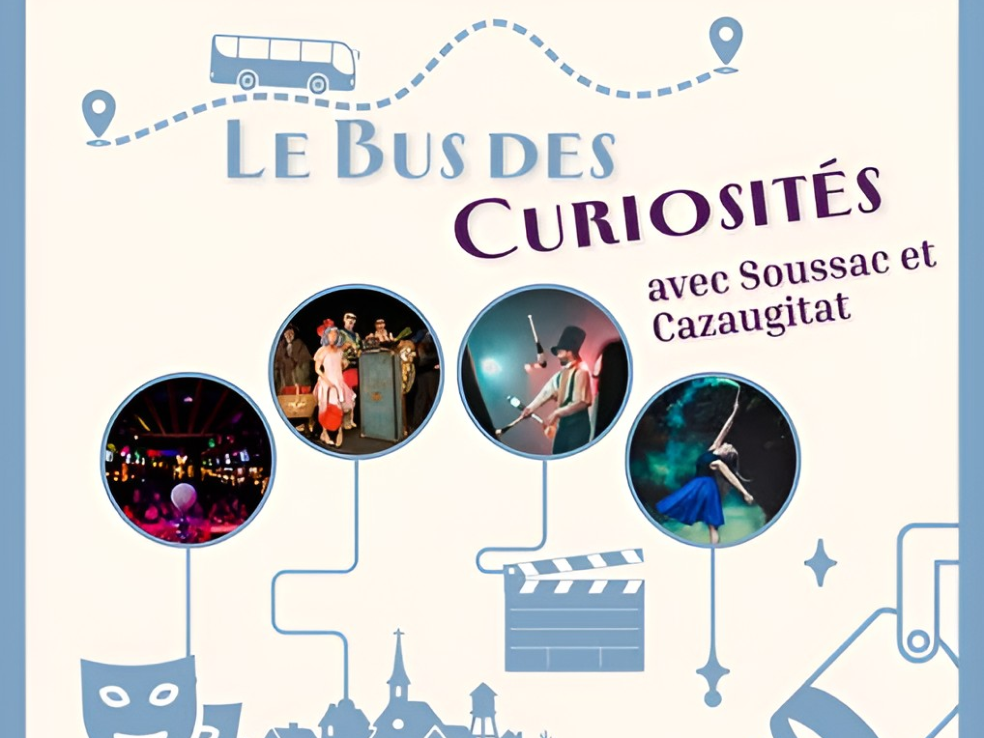 Le bus des curiosités avec Soussac et Cazaugitat