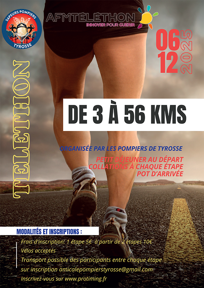 Téléthon à pied ou à vélo, de 3 à 56 km