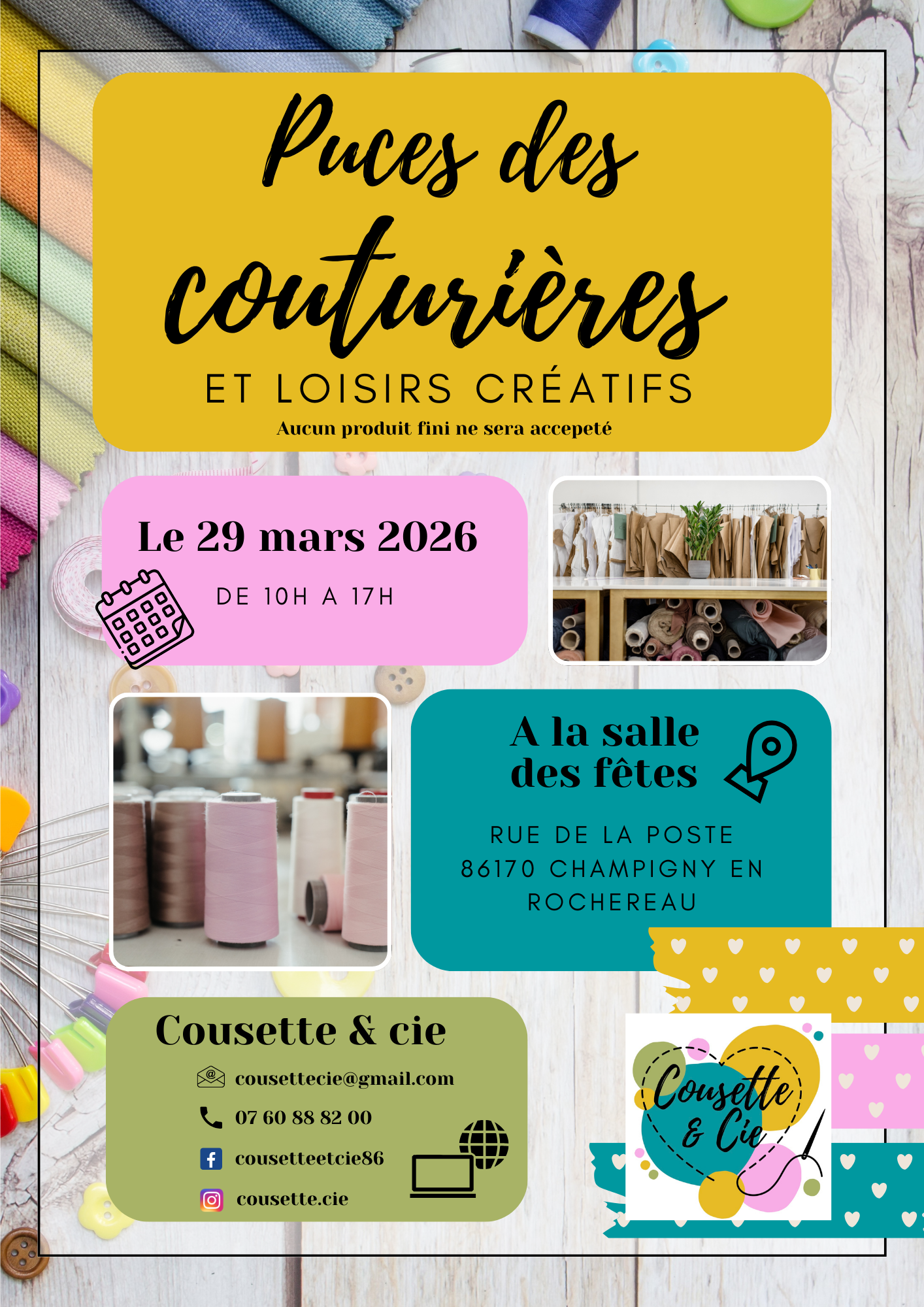 Puces des couturières et loisirs créatifs
