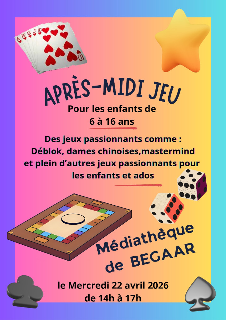 Après Midi Jeux de société — visuel événement