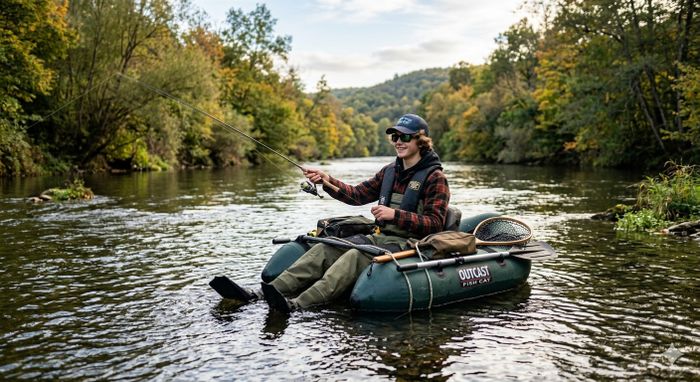 Initiation float tube sur la rivière
