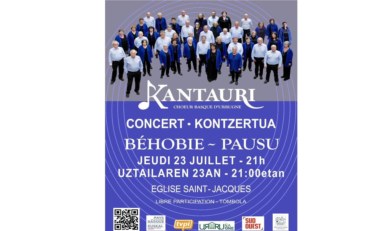 Chorale Kantauri — visuel événement