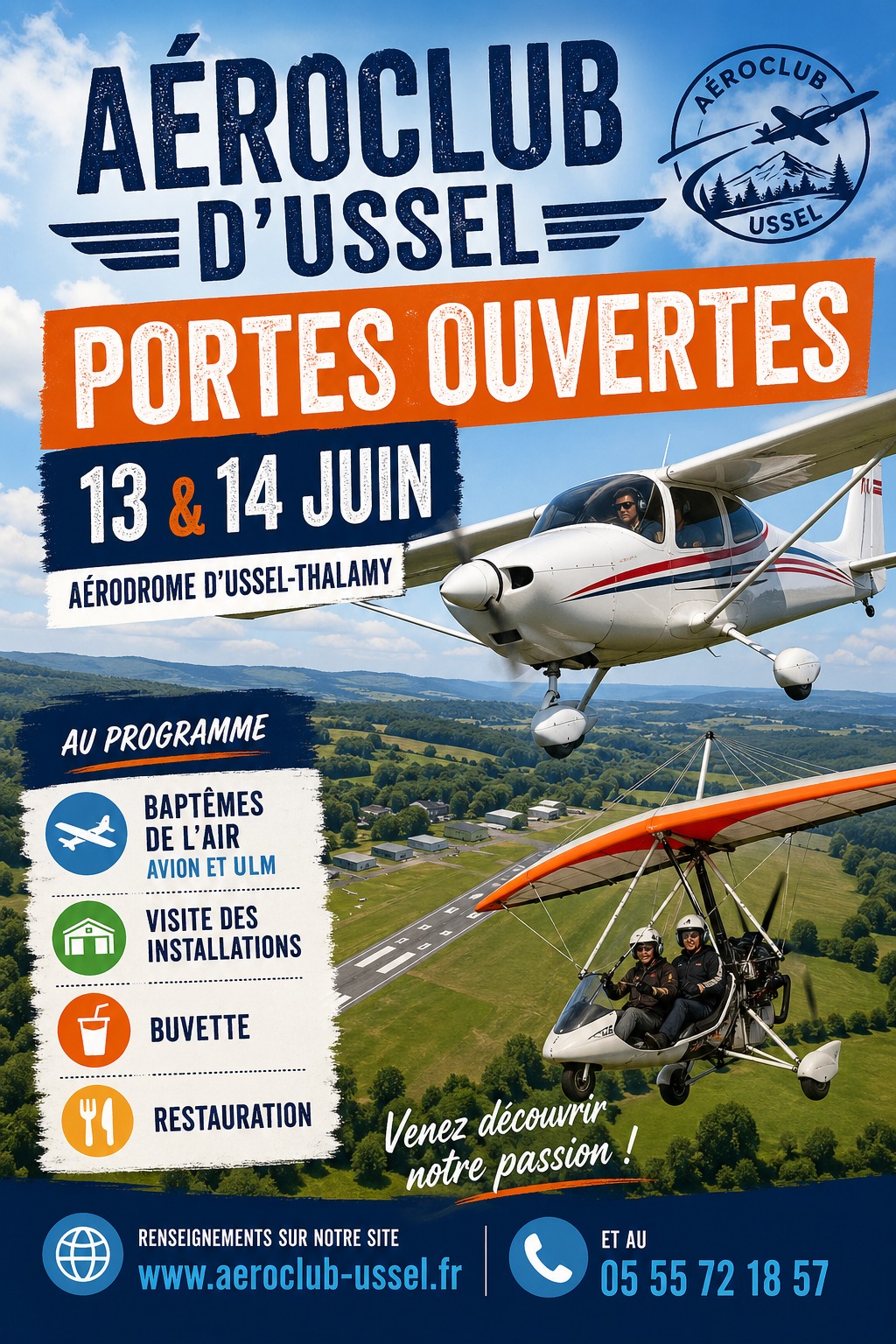Portes ouvertes aéroclub d'Ussel — visuel événement