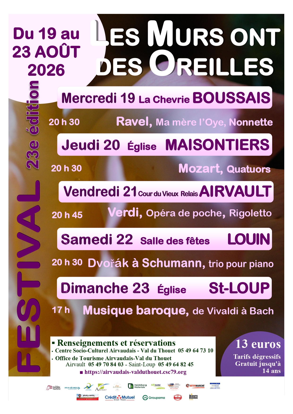 RAVEL "Ma mère l'Oye" en Nonnette (9 musiciens), dans le cadre du Festival Les Murs ont des Oreilles