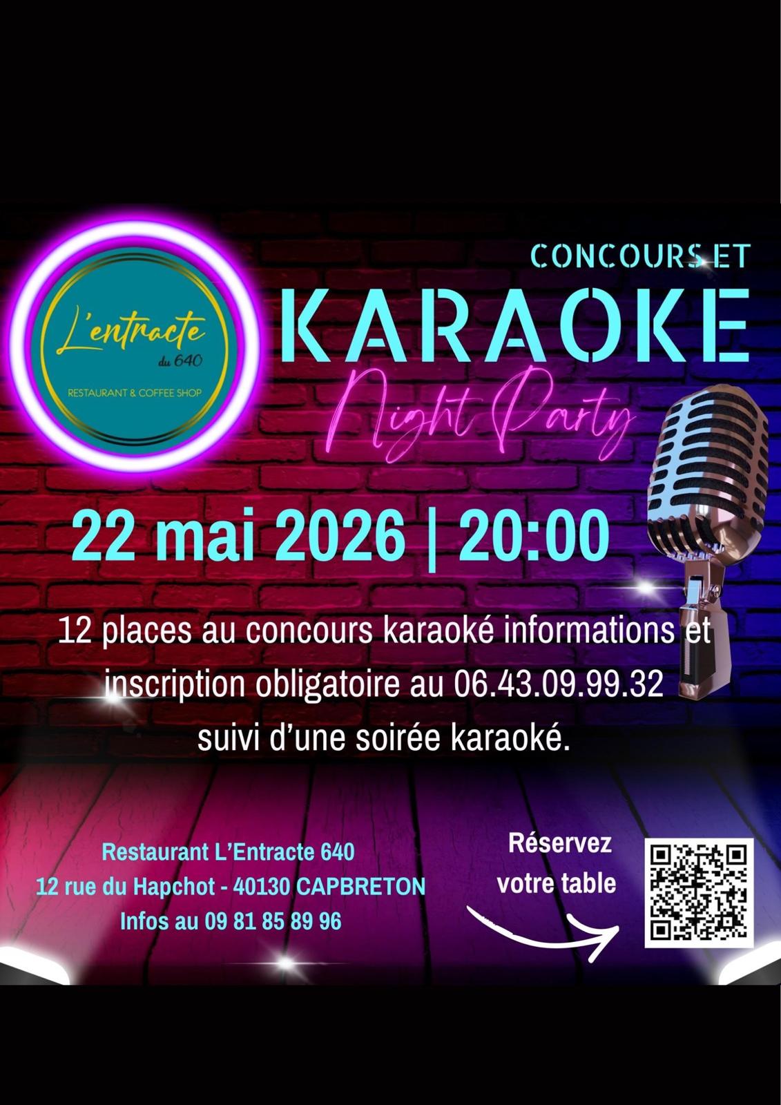Karaoké Nigh Party à l'Entracte du 640 — visuel événement