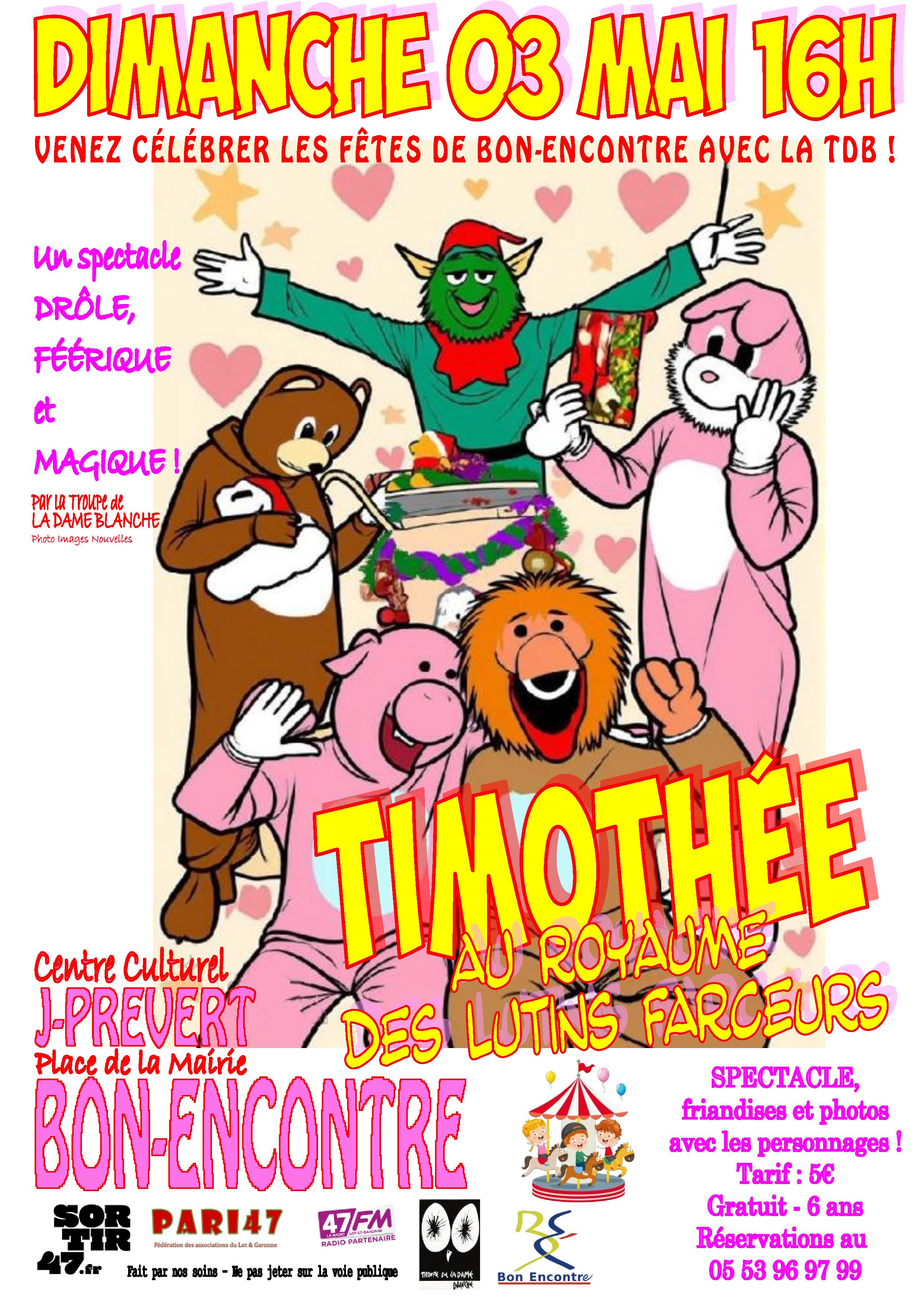 Théâtre : “TIMOTHÉE AU ROYAUME DES LUTINS FARCEURS”