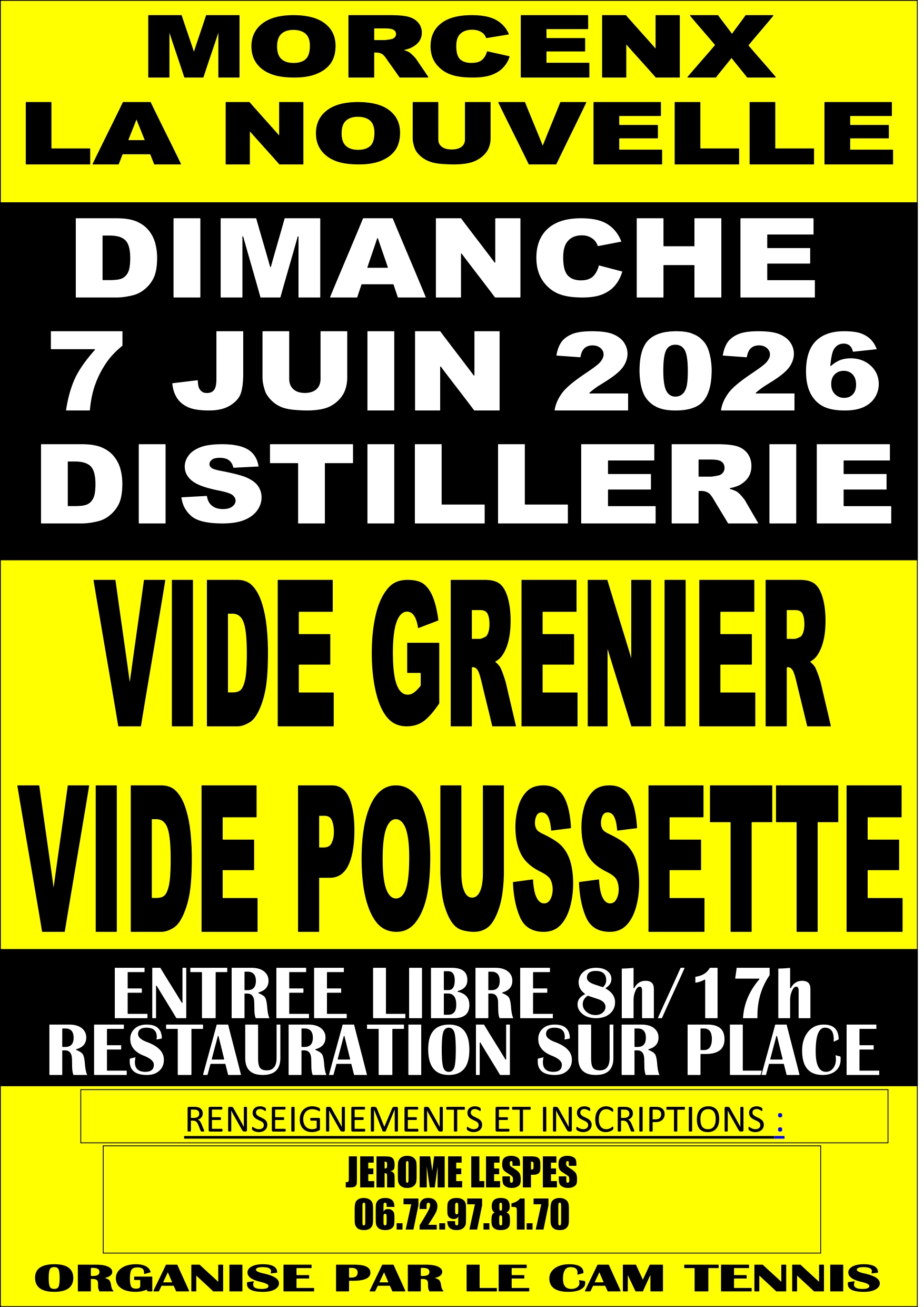 Vide grenier, Vide poussette du CAM Tennis — visuel événement