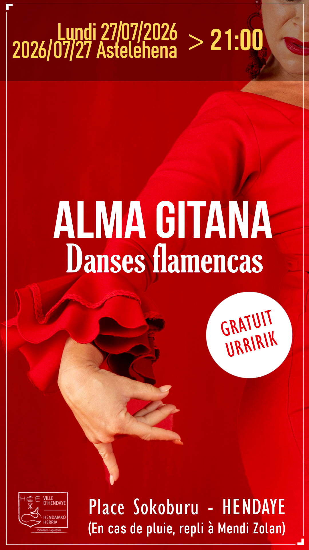 Spectacle de danses sévillanes avec Alma Gitana