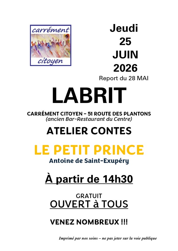 ATELIER CONTES : Le Petit Prince
