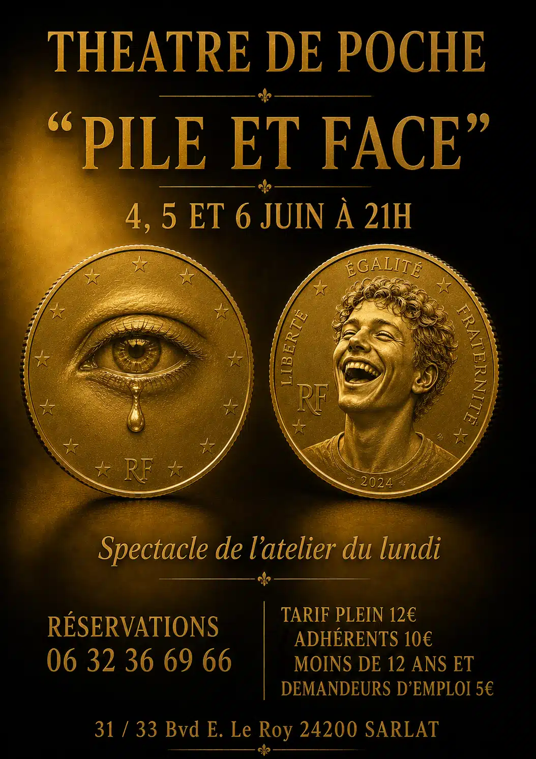 Théâtre de poche : "Pile et Face" — visuel événement