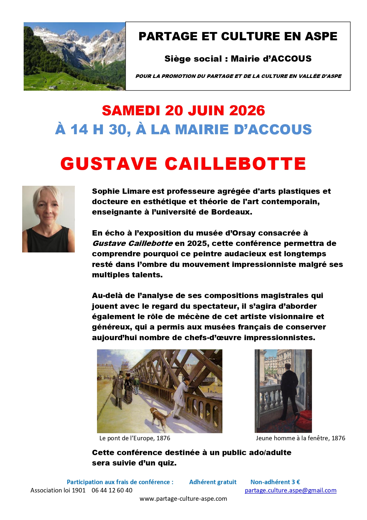 Conférence partage et culture :  Gustave Caillebote