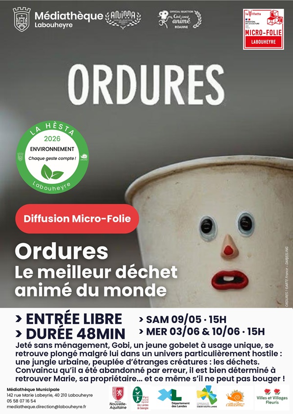 Diffusion Micro-Folie : Ordures : le meilleur déchet animé du monde — visuel événement