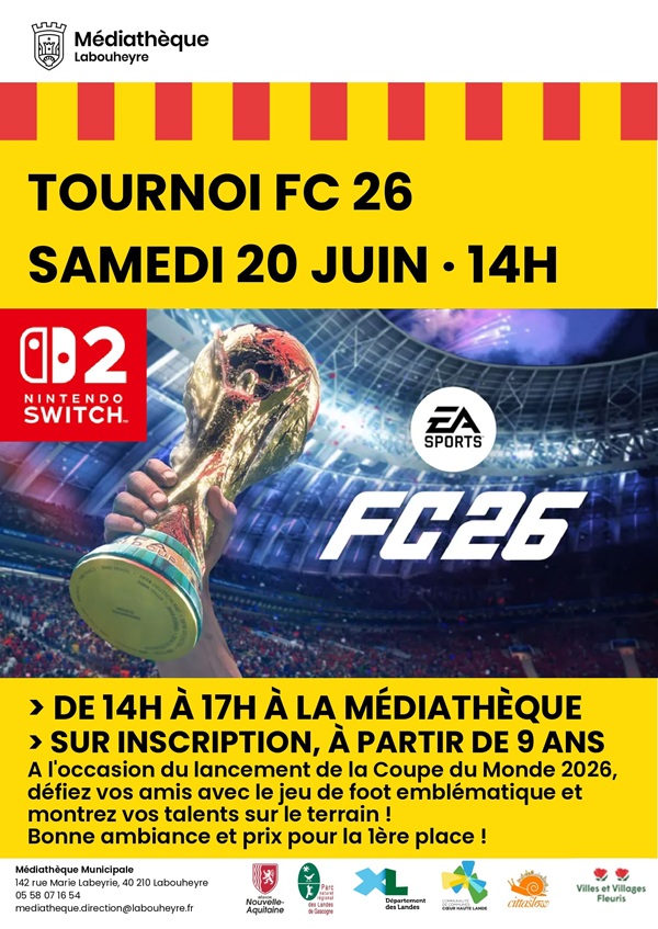 Tournoi jeu vidéo FC 26 sur Nintendo Switch 2 — visuel événement