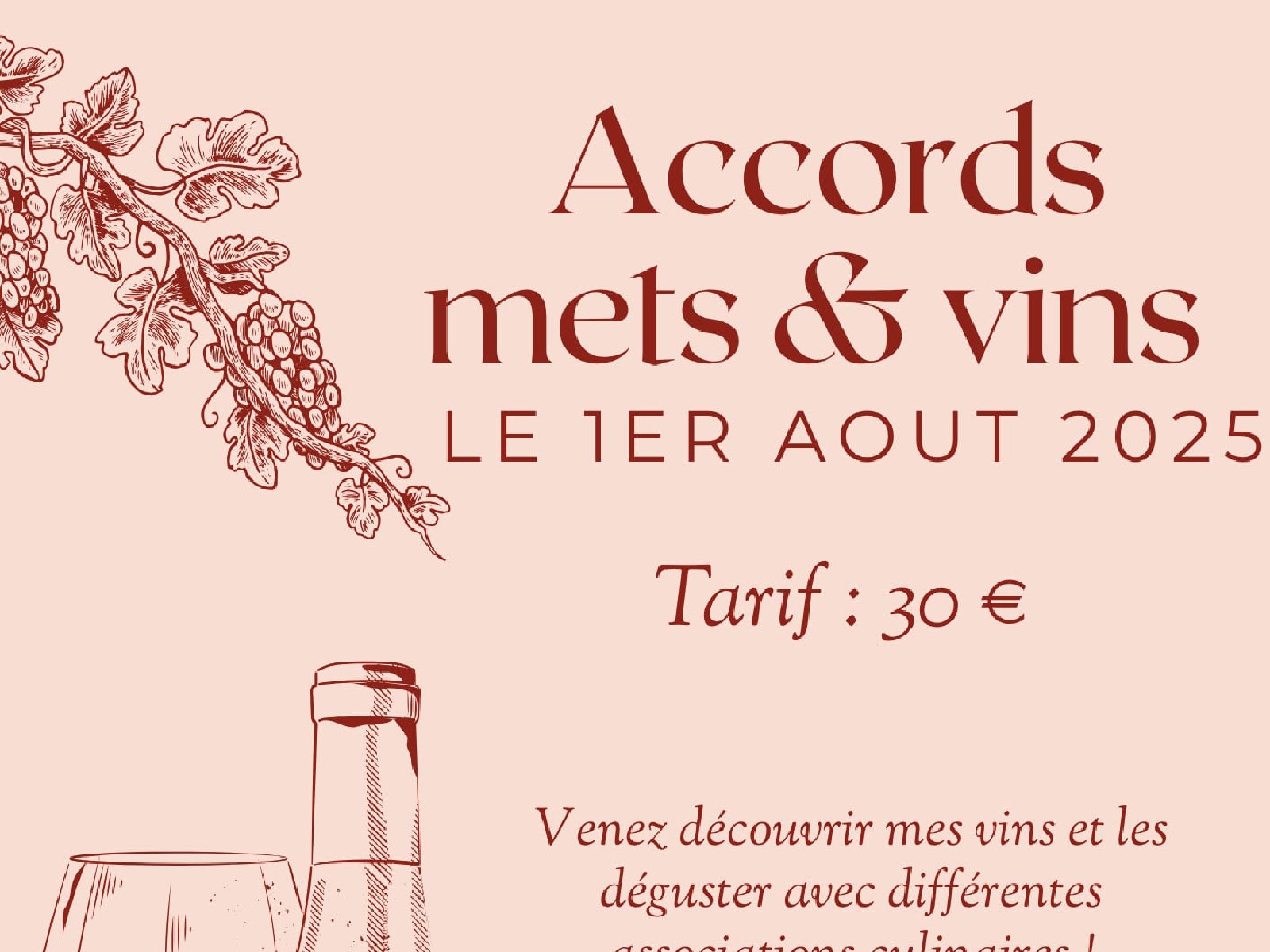 Accords mets et vins aux vignobles Benjamin Tartas