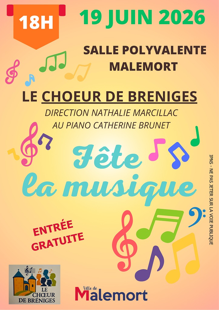 Fête de la musique avec Le Choeur de Bréniges