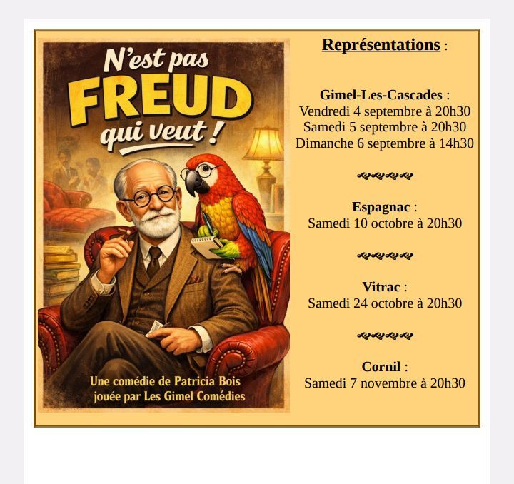 Pièce : "N'est pas Freud qui veut" — visuel événement