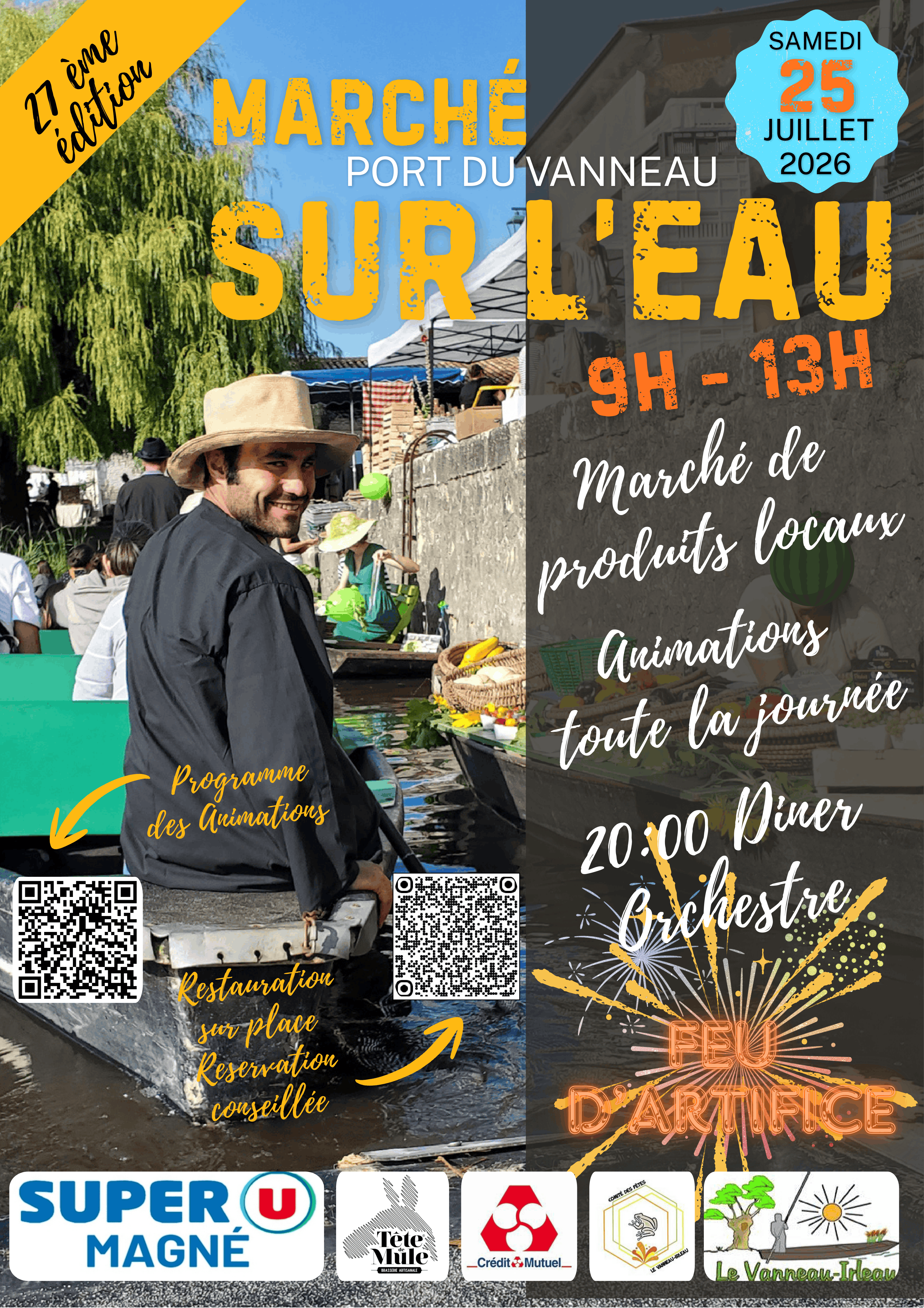 Marché sur l’eau au Vanneau-Irleau