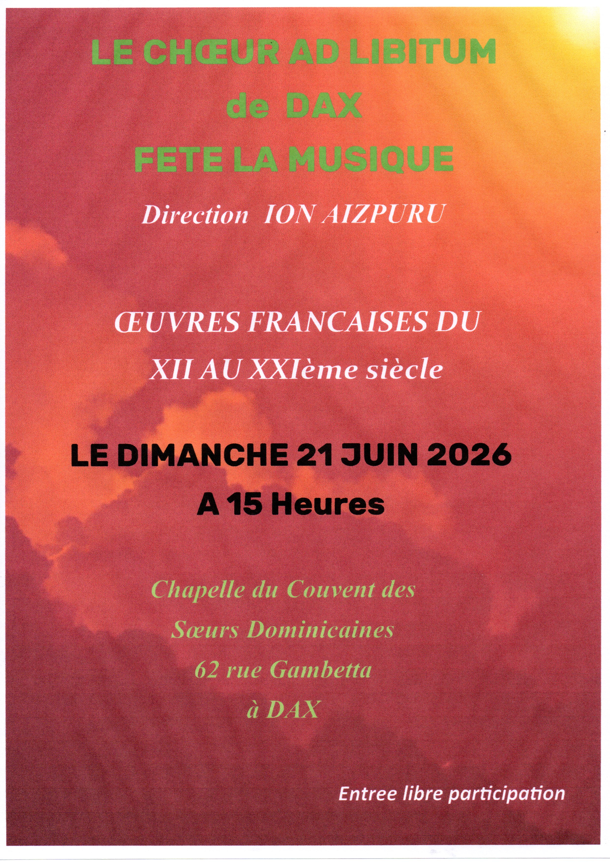 Concert de chant choral