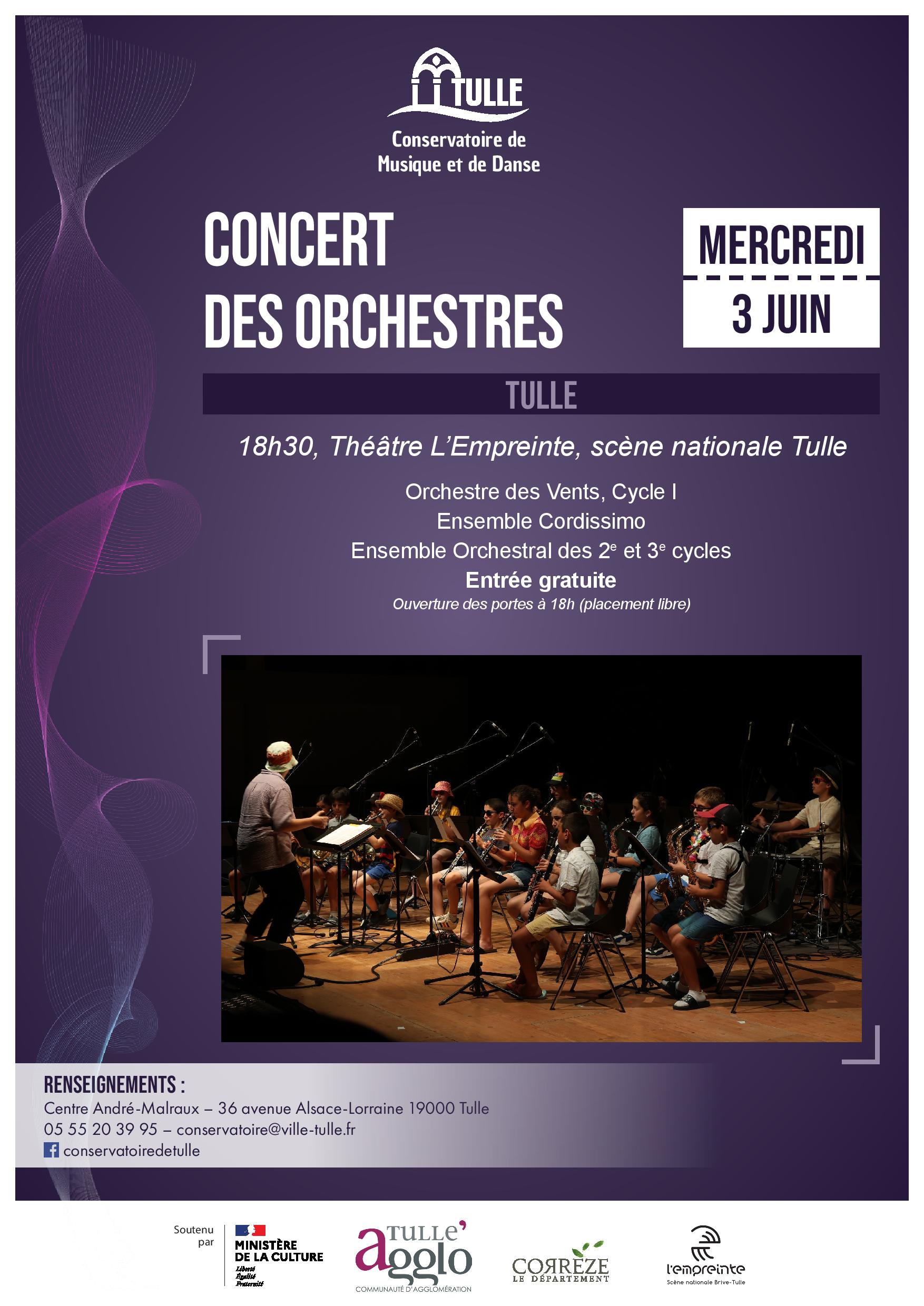 Le Conservatoire de musique et de danse  : Concert des Orchestres — visuel événement