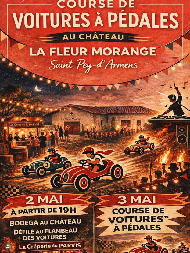 Course de voitures à pédales : Château La Fleur Morange
