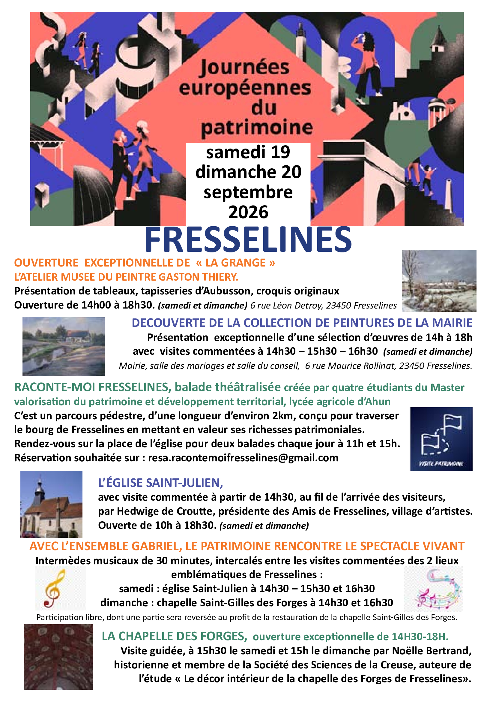Journées du patrimoine à Fresselines
