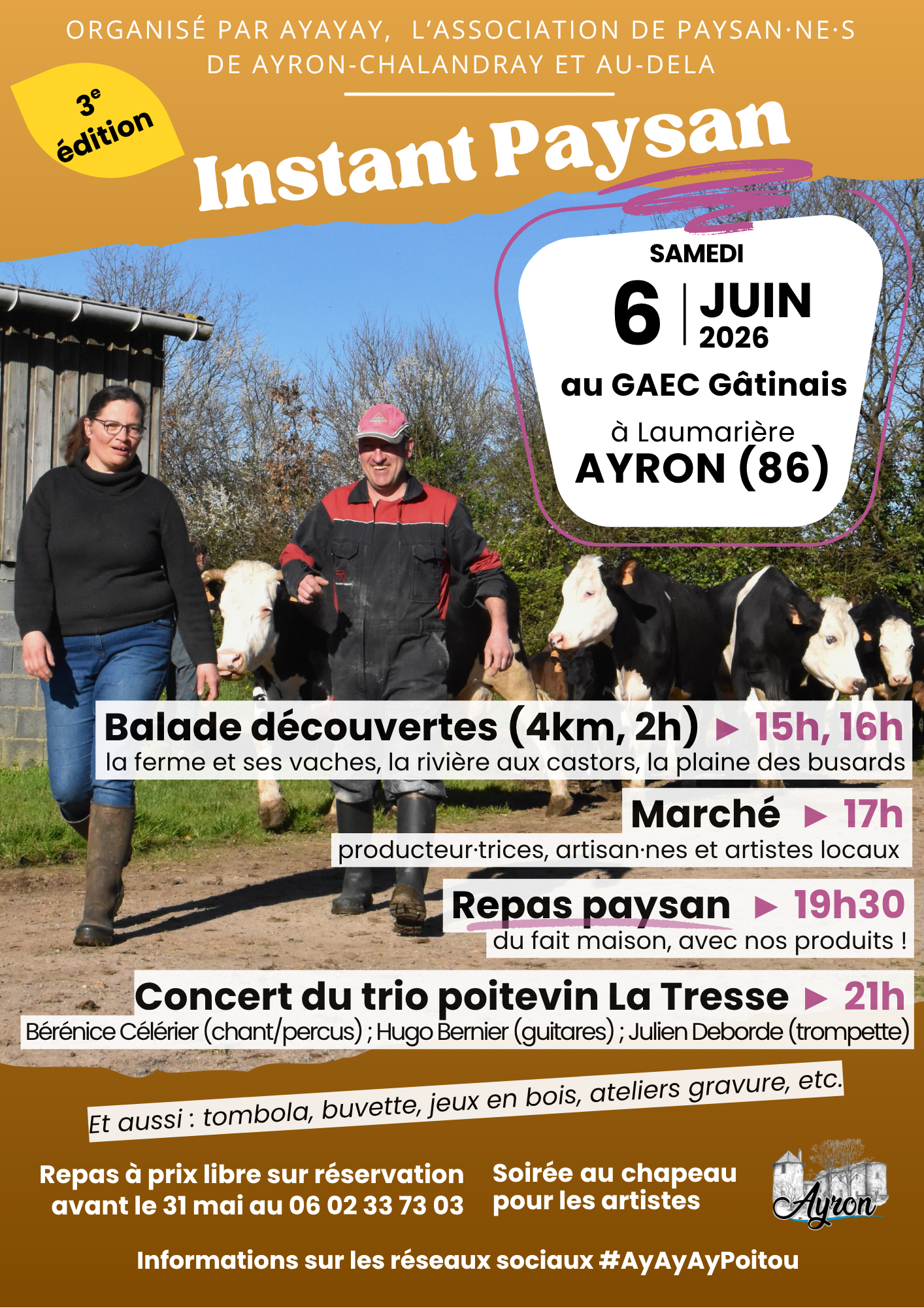 Affiche Poster Évènement Instant paysan