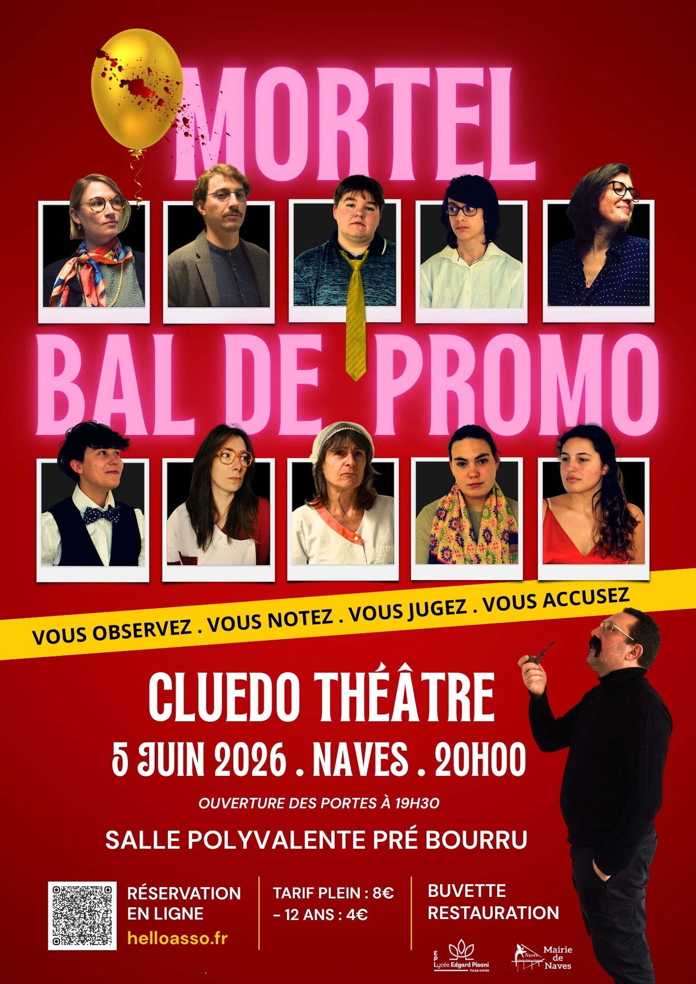 Cluedo Théâtre : Mortel bal de promo — visuel événement