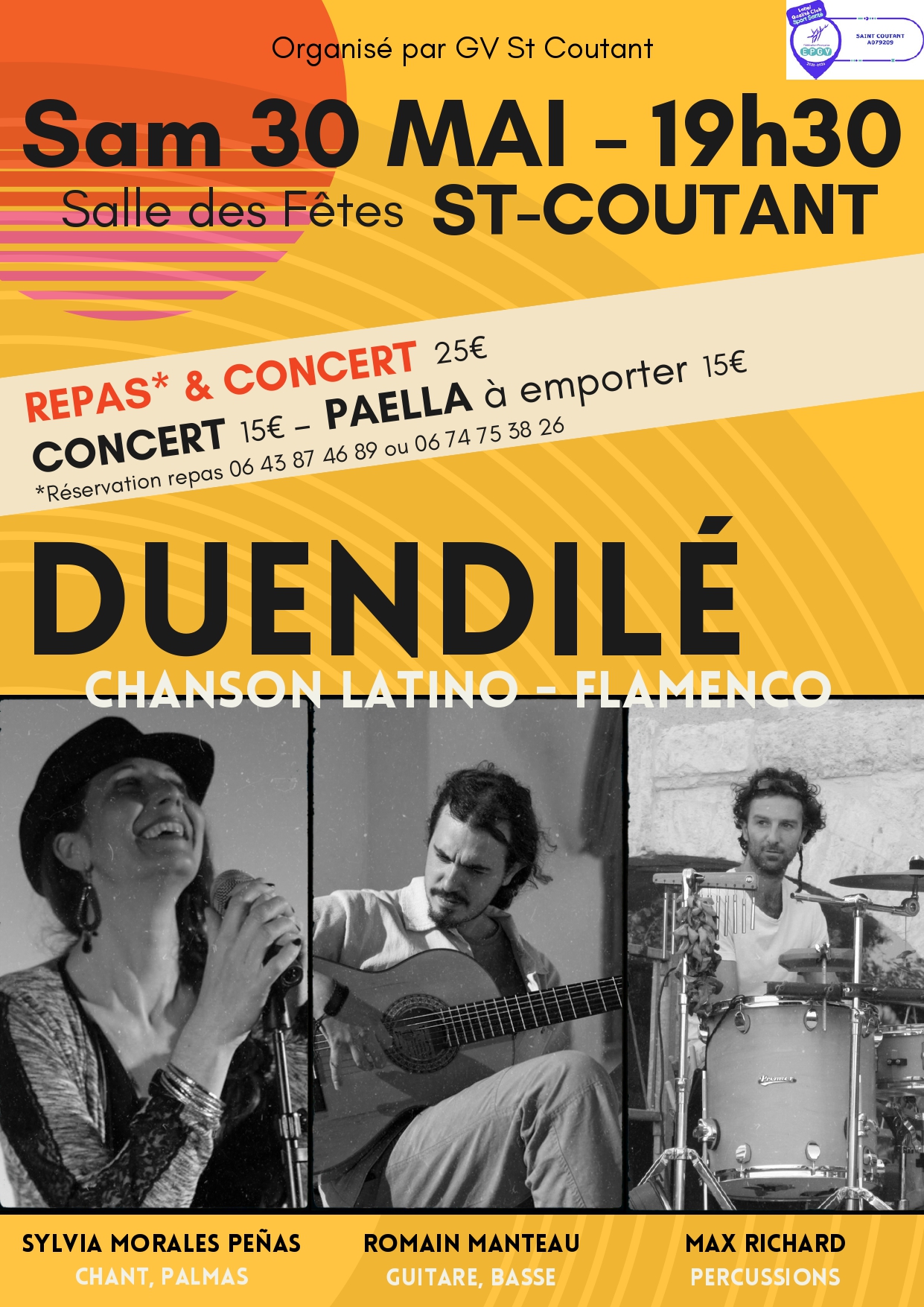 Duendilé · Repas & Concert — visuel événement
