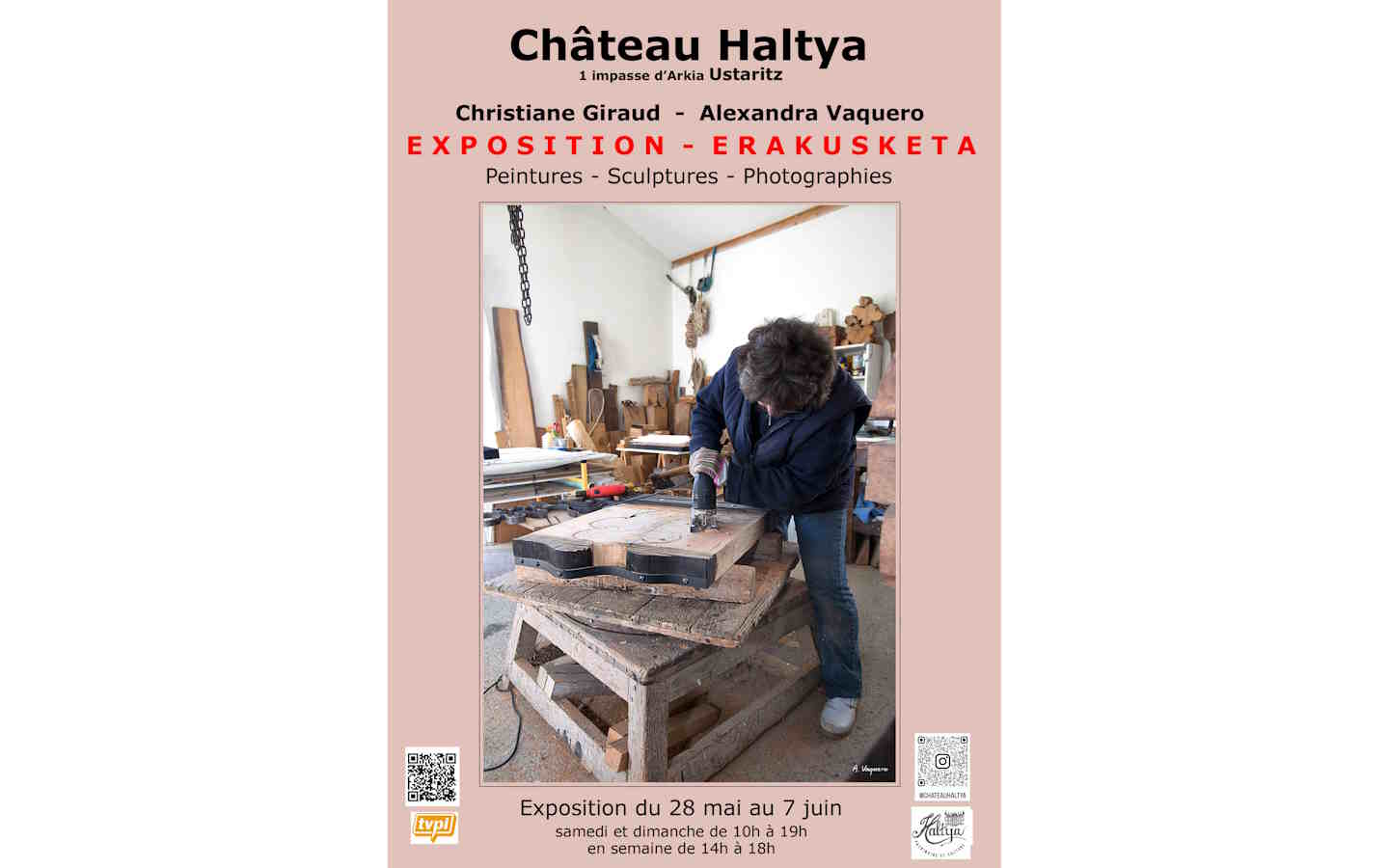 Exposition sculptures, peintures et photos