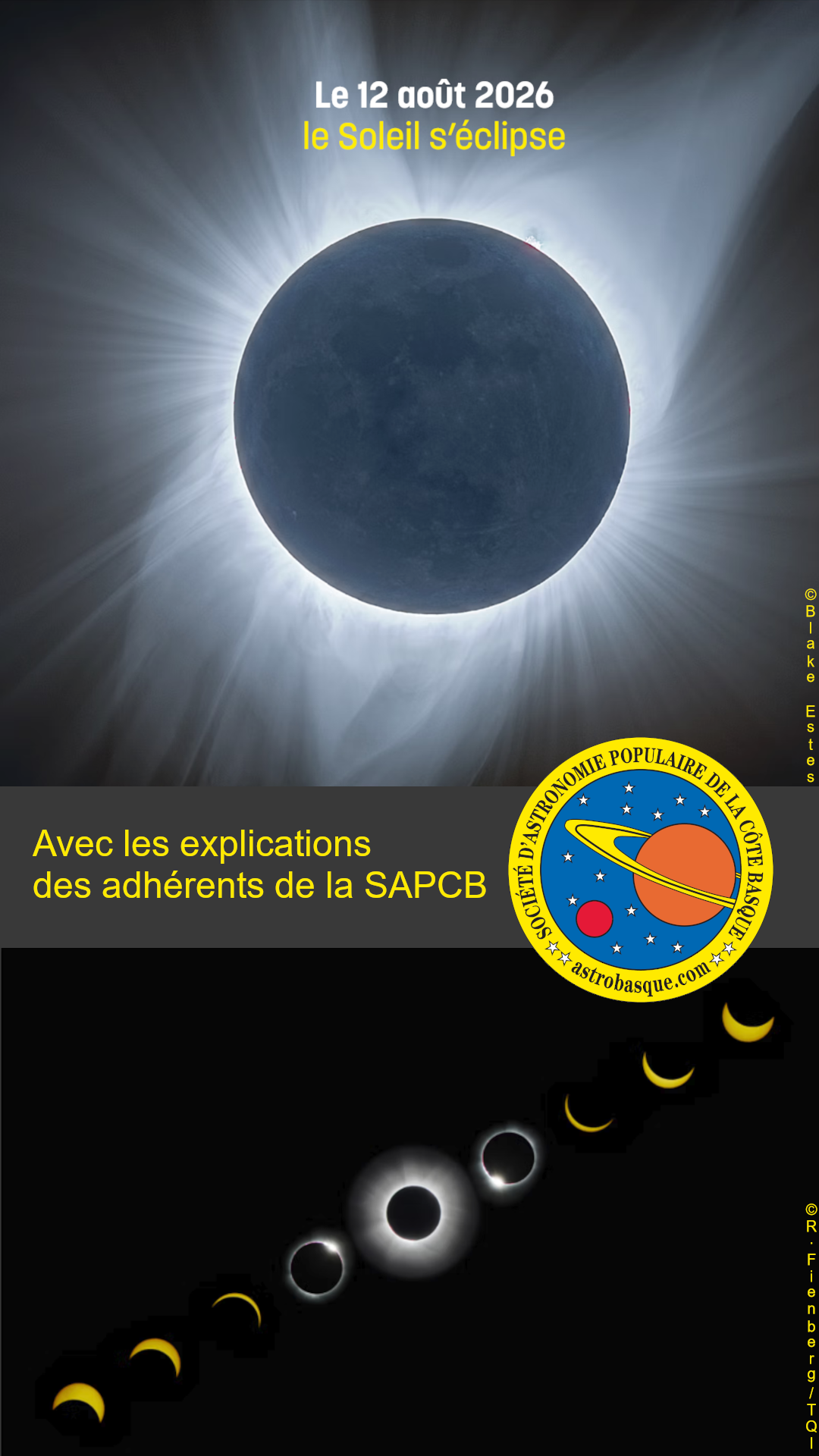 Rencontre avec le club d'astronomie de la Côte Basque :  Présentation de l'éclipse du 12 août