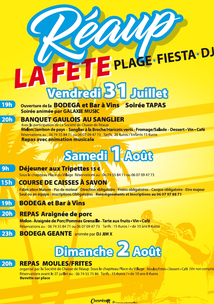 Affiche de l'événement Réaup en fêtes