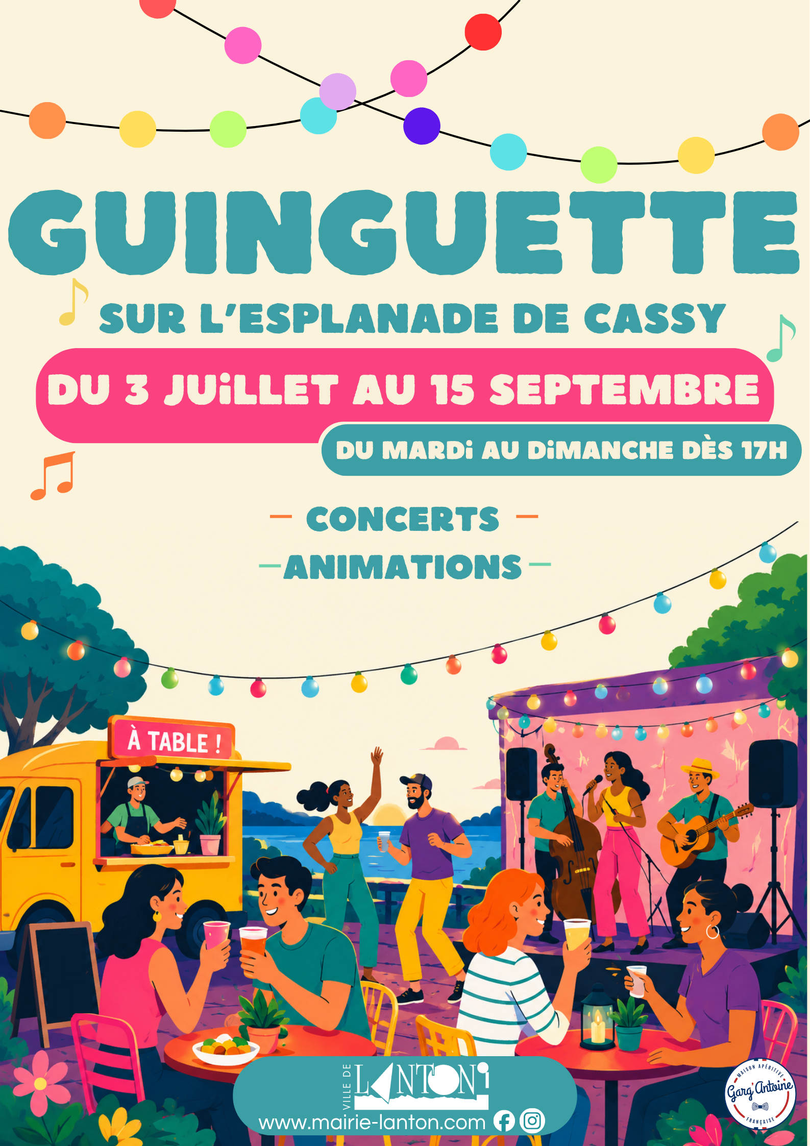 Guinguette sur Esplanade de Cassy